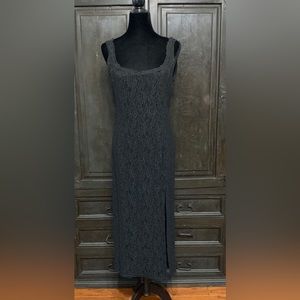Vintage Expo Nite black sleeveless lace dress. Size 10